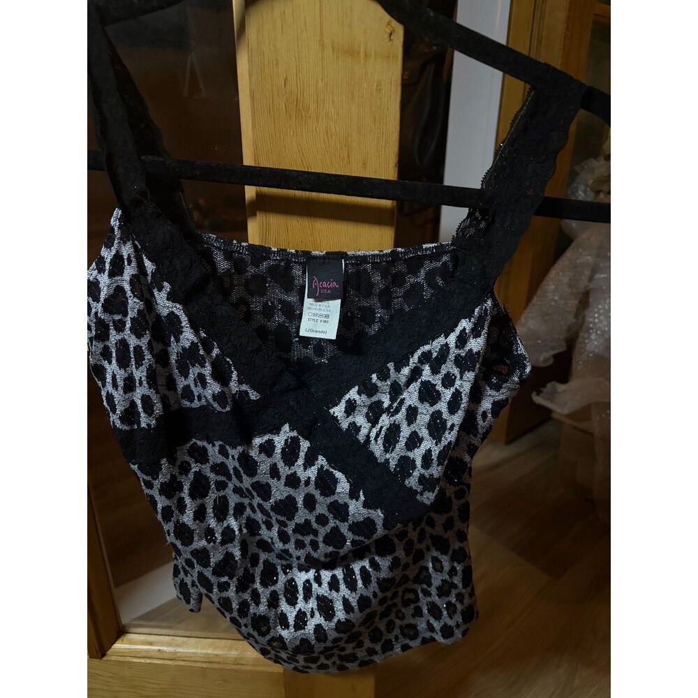 Vintage Deadstock (Acacia USA) Sparkly Leopard Cami - Size L